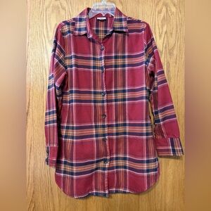 LuLaRoe Red and Blue Plaid Shirt